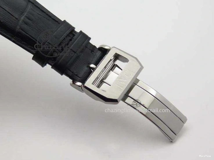 MIROTIME 0419 Portuguese Tourbillon Power Reserve Moonphase SS Black Dial On Black Leather Strap TechFriendly 7321